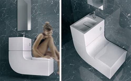 w+w lavabo más inodoro de Roca