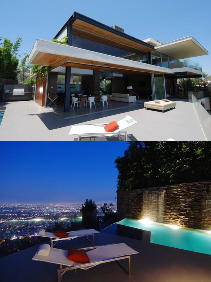 Hollywood Hills terraza piscina