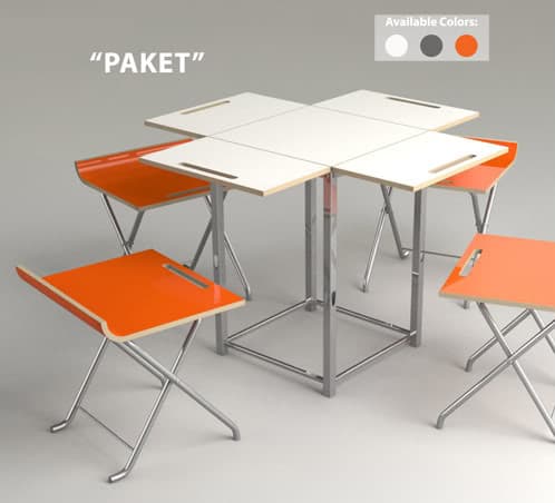 paket: mesa y sillas plegables