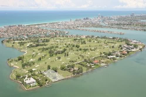 vista aérea de Bahía de Biscayne (Miami)