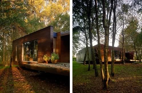 Moderna Vivienda de MADERA en el bosque | Crecente y Rosales