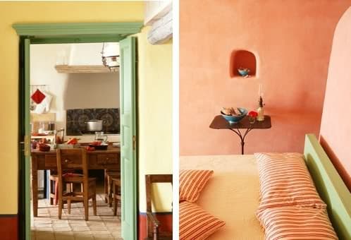 paredes pintadas en colores del mediterraneo