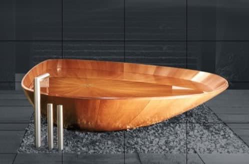bañera de madera