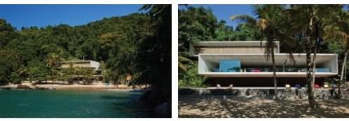 moderna casa de hormigón en una isla de Paraty