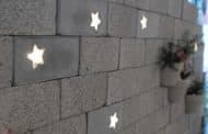 Muro con estrellas luminosas