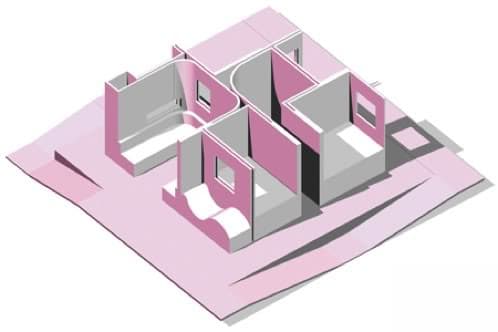 axonometria vivienda de vacaciones