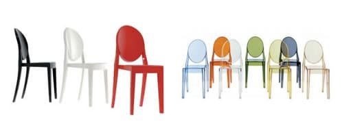 sillas de policarbonato de Philippe Starck