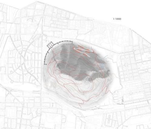 plano propuesta montaña para Berlín