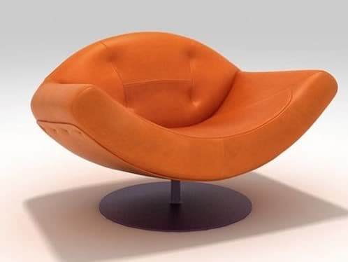 sillon moderno tapizado en piel