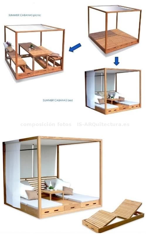 ligera estructura Summer Cabana para el jardín