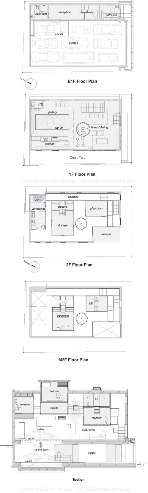 planos y seccion casa-kre
