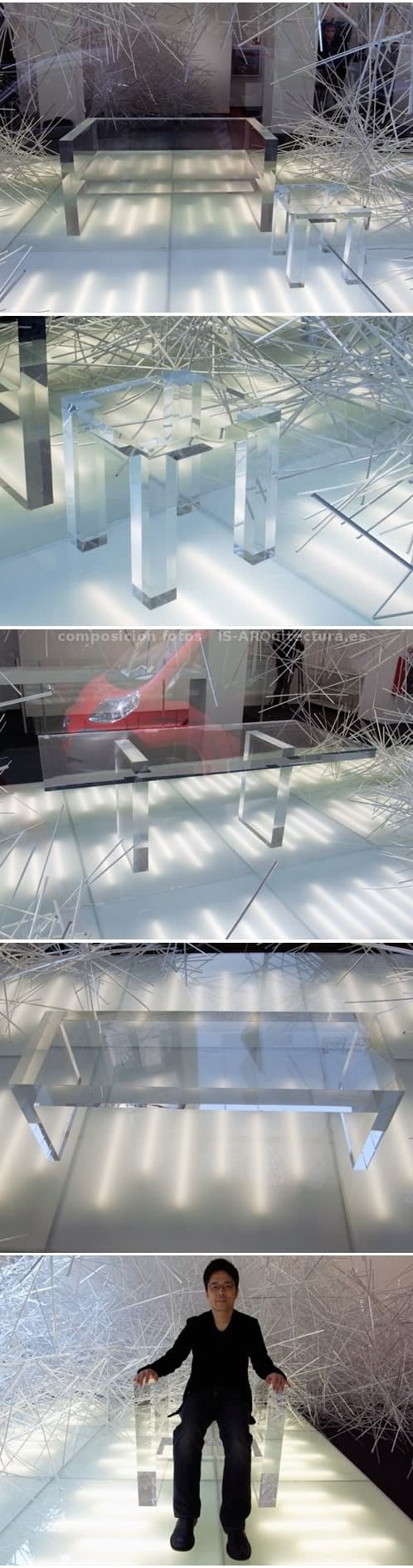Muebles colección 'The Invisibles' en acrílico transparente