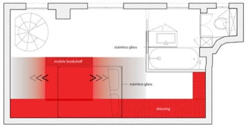 plano de estudio-con-estanteria-movil