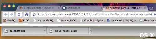 tema IS-ARQ para Chrome versión OS X