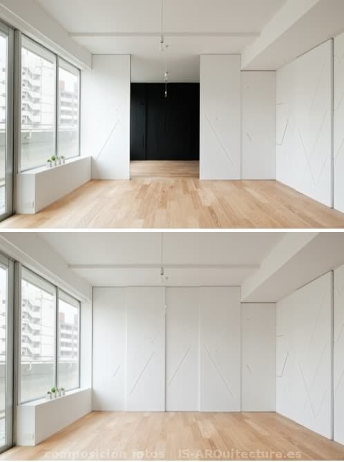 Apartamento reformado con PANELES deslizantes