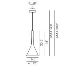 Dimensiones de la lámpara Aplomb