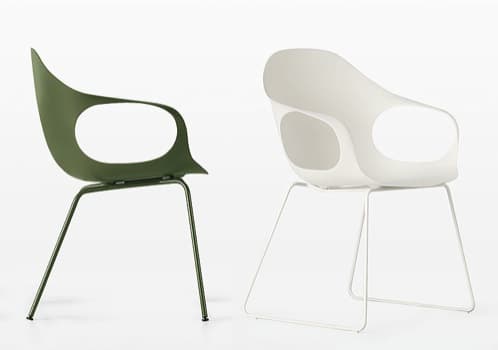 moderna silla elephant de poliuretano y patas metálicas