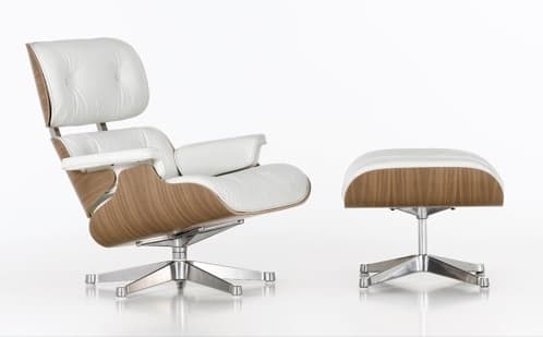 sillon-y-otomano-eames versión en blanco