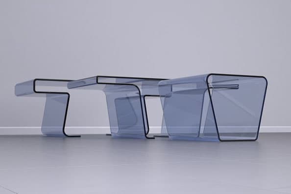 Treforma-Mesas de vidrio ahumadao