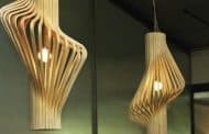 Lámpara DIVA, en madera laminada