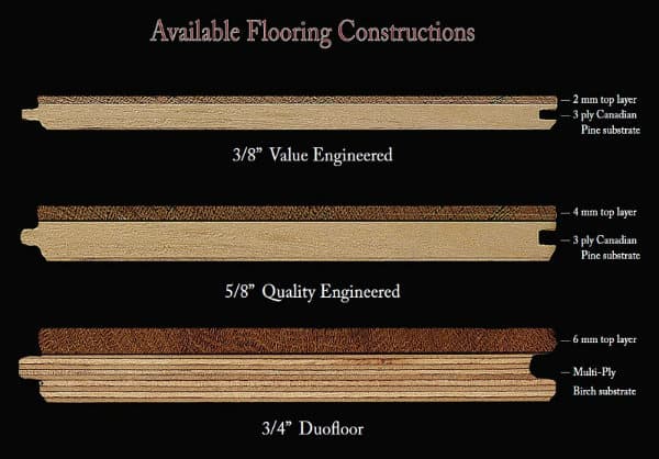 tarima-flotante-madera-DuChateau, diferentes formatos y espesores