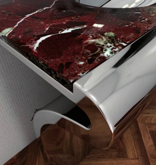 Colecciones de lavabos futuristas con pedestal, de Componendo