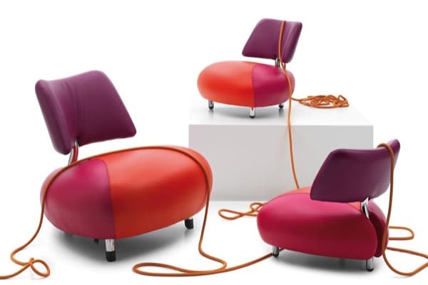 sillon-Pallone-cuero-colores-rojo-fucsia