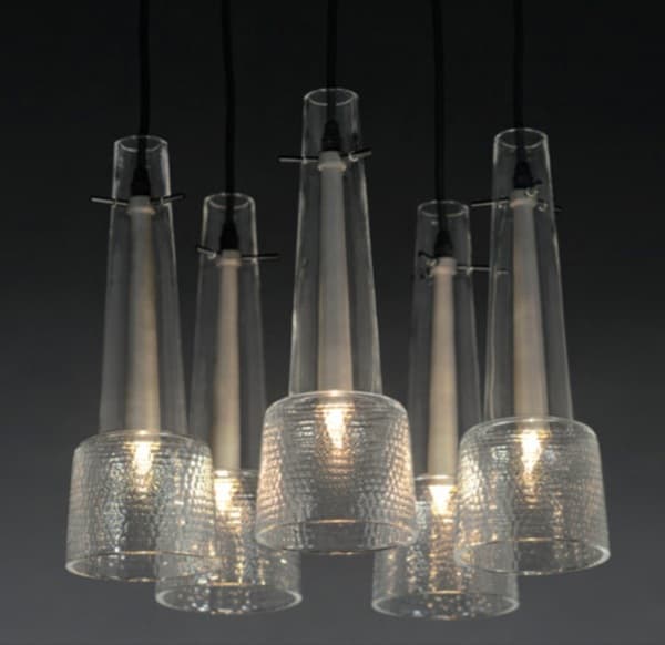 Keule-lamparas-colgantes-vidrio-conjunto de 5 lámparas