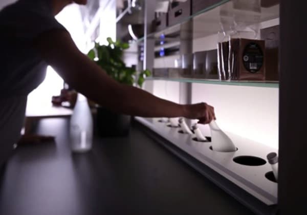 cocina-con bastidor para botellas-Valcucine-Logica System