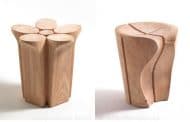 Taburetes en madera maciza, de Karim Rashid