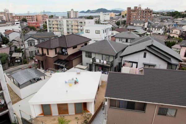 Casa-Tanaka-con-espacios-tringulares-vista aérea
