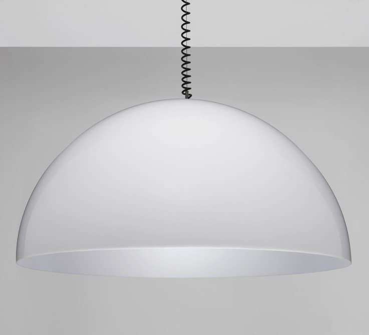 Dome_Light-lampara-colgante de pantalla blanca y cordón negro