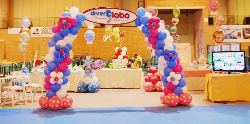 decoración con globos de colores