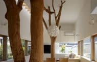 Garden Tree House: con dos árboles en su estructura