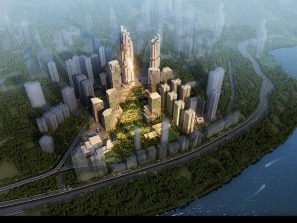 plan urbanístico para Chongqing vista-aerea