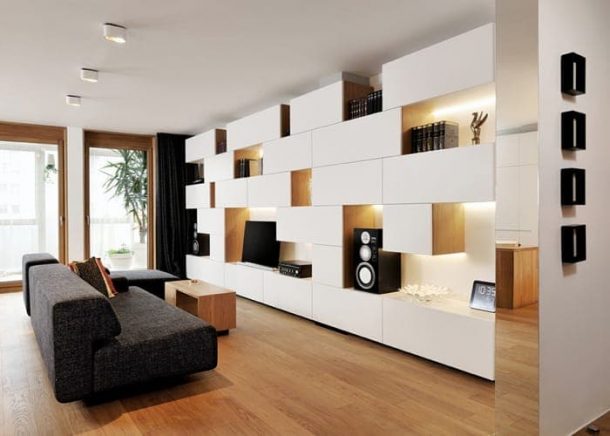 Geometric-Residence-apartamento-Liubliana-mueble-tv