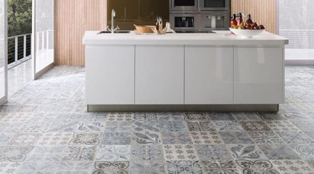 Suelos Porcelanosa imitación baldosa hidráulica