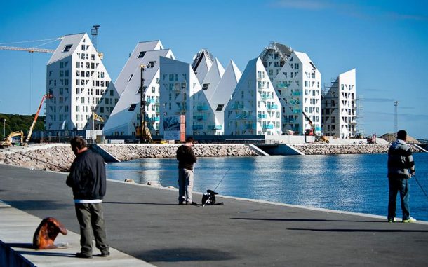 Apartamentos-Iceberg-Aarhus-vista-desde-puerto
