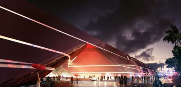 render-nocturno-Centro-Cultural-Shenzhen