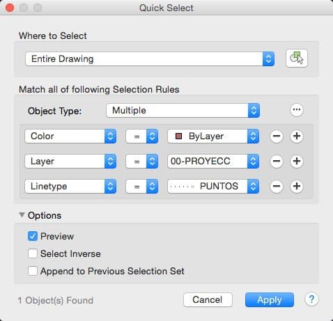 AutoCAD2015-Mac-Quick-Select