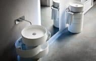 ORBIT: un lavabo corian con compartimentos