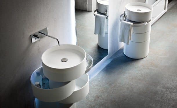 ORBIT lavabo cilíndrico corian