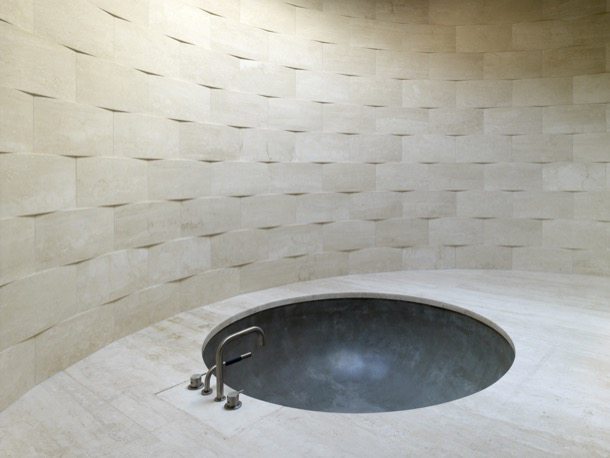 Concrete-House bañera redonda