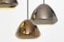 Glaze Metallic: lámparas colgantes con acabado metalizado