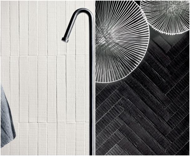 azulejos de madera RIGO blanco negro