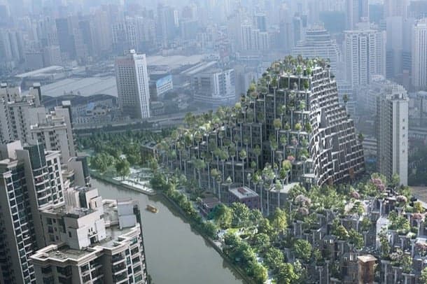 colinas artificiales Heatherwick Shanghai