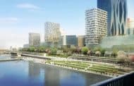 Plan urbano junto al río en la ciudad de Viena