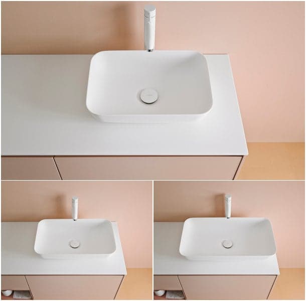 Lavabo A Parete Quadro 40x50 Cm - Modello Lp84 | Design Minimal E Moderno Per Bagno