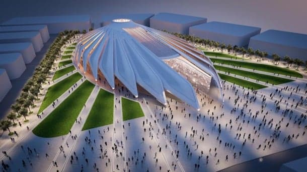 vista aérea pabellón Emiratos Arabes Expo