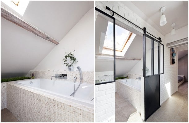 Apartamento bajo cubierta en un ático de París